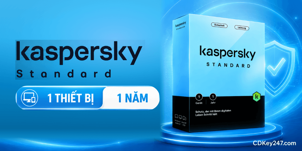 Kaspersky Standard 1 thiết bị 1 năm